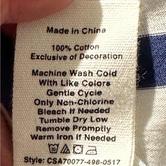 Anthropologie Avec Les Filles Soft 100% Cotton Stripe Button Dress XL - Picture 10 of 10